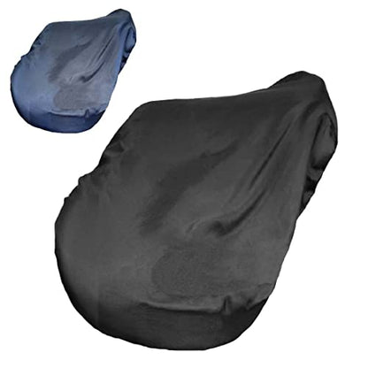 Derby All Purpose Nylon English Saddle Cover with Fleece Lining - Protects Saddles from Dust, Debris, and Damage - color: Black