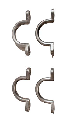 4 Pcs of Rope Tie D Ring Aluminum for Camper Loop Boat Cargo Horse Trailer Handle