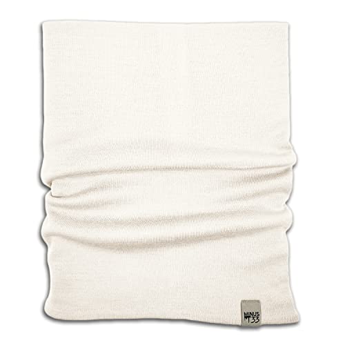 100% Merino Wool - Midweight Neck Gaiter - Skiing Neck Warmer - Winter Face Mask - Multipurpose Headwear - color: Natural Cream