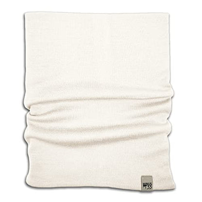 100% Merino Wool - Midweight Neck Gaiter - Skiing Neck Warmer - Winter Face Mask - Multipurpose Headwear - color: Natural Cream