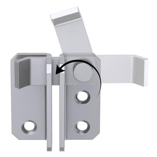 Right Door Flip Latch Gate Latches Safety Door Lock Catch Slide Bolt Latch for Barn Cabinet Pet Cage Garden Wood Fence Garage Window Sliding Door Heavy Stainless Steel Gate Hardware Locks(Silver-L) - color: Silver-Large-Right
