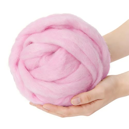 3.4oz Needle Felting Wool Pink Cherub for DIY Needle Craft Enthusiasts - color: Pink Cherub
