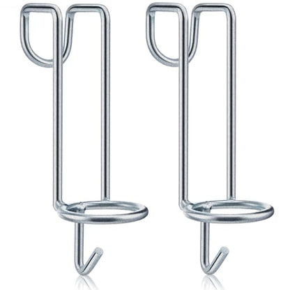 Hicarer 2 Pack Horse Feed Bucket Hooks Metal Water Holder Hanger, Silver - color: Silver