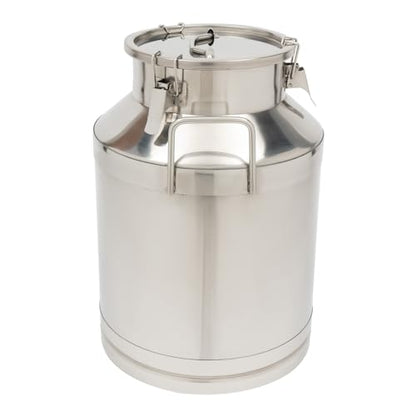DYNAMI 13.2Gal Stainless Steel Milk Bucket With Sealing Lid and Carry Handle,0.04inch Thickened Stainless Steel Milk Can Large Liquid Container Storage,for Wine, Oil Storage Transport (50L/13.2Gal) - size: 50L/13.2Gal