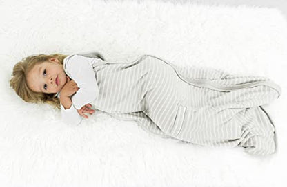 Woolino 4 Season Toddler Sleeping Bag, Merino Wool and Organic Cotton Baby Sleep Bag Sack, 2-4 Years, Birch Gray - color: Gray
