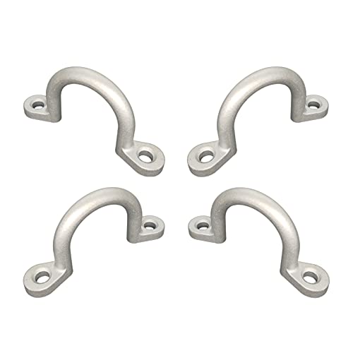 2 Inch Aluminum Trailer Tie Down Rings, 4 Pack | Aluminum material; 2" inner diameter; Bolt-on anchor; For horse, utility & cargo trailers