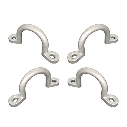 2 Inch Aluminum Trailer Tie Down Rings, 4 Pack | Aluminum material; 2" inner diameter; Bolt-on anchor; For horse, utility & cargo trailers