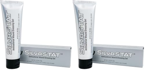 SilvrSTAT First Aid Kit Gel, 32 PPM Silver Healing Wound Dressing Solution, SilverSol Ag₄O₄ Particles, 3 oz (Pack of 2) - size: 3 Ounce (Pack of 2)