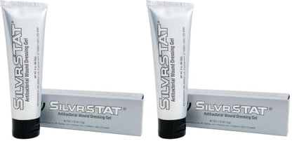 SilvrSTAT First Aid Kit Gel, 32 PPM Silver Healing Wound Dressing Solution, SilverSol Ag₄O₄ Particles, 3 oz (Pack of 2) - size: 3 Ounce (Pack of 2)