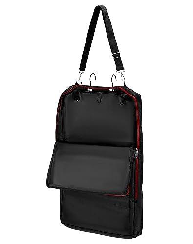 QWORK Bridle Bag with Hooks, Horse Harness Bag, Horse Tack Carry Bag, with 3 Prong Tack Rack, Black