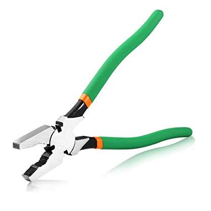 SPEEDWOX 11.5" Fencing Pliers Chain link fence Heavy Duty Square Nose Fence Pliers High-Leverage Fence Multi-purpose Fence Pliers Fence Pliers Tool Fence Cutter Staple and nail Puller Cutting Pliers - style: 11.5" Fence Pliers
