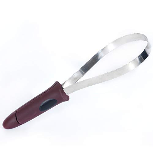 BOTH WINNERS Dual-Sided Shedding Blade with Stainless Steel Blade De-Shedding Tool for All Dog Coat Types- Soft Touch Grip (Burgundy) - color: Burgundy