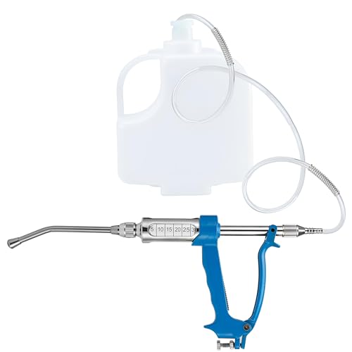 30ml Adjustable Livestock Drench Gun for Goats, Sheep & Cattle - color: Blue, size: 30M LWith Kettle