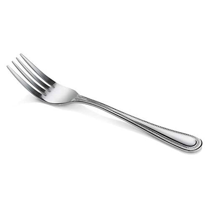 New Star Foodservice Bead Pattern 18/0 Stainless Steel Dinner Fork, 7.7-Inch, Set of 12, Commercial Grade - size: Dinner Fork (7.7-Inch)