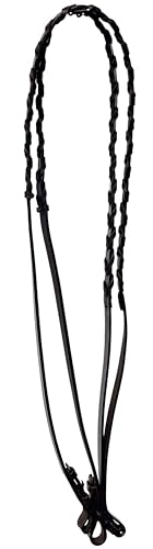 CHALLENGER Fancy Stitched Hunter Bridle Laced Reins Snaffle English Horse Bridle 803SS01 - color: Black, size: Cob