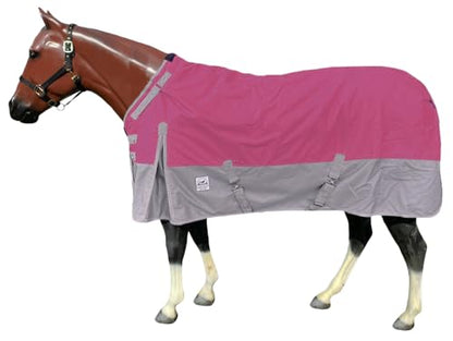 1200 Denier Waterproof Adjustable Neck Turnout Blanket - color: Pink, size: 84