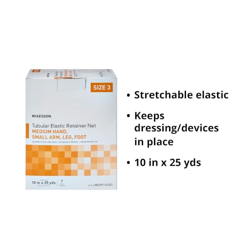 McKesson Tubular Elastic Retainer Net Dressing, Small, 10 in x 25 yd, 1 ct - size: Size 3 10 Count