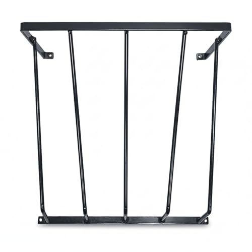 Dutch Ranch Heavy Duty Steel Wall Hay Rack, Black, 18.5" Long