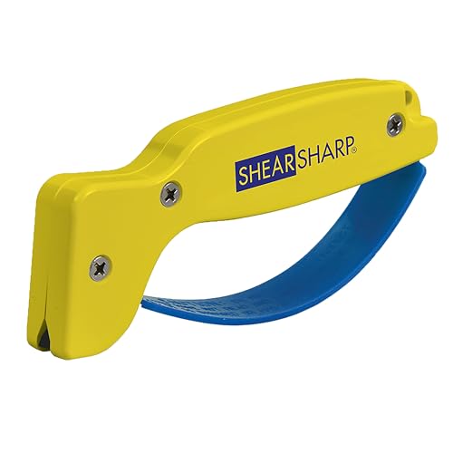AccuSharp ShearSharp Scissors Sharpener, Diamond-Honed Tungsten Carbide Blade Sharpening Tool for Scissors, Garden Shears, Kitchen Shears, Hedge Clippers, Yellow