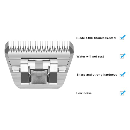 7FW Dog Grooming Wide Blade,Detachable Pet Dog Grooming Blades,Compatible with Andis,Oster A5,Wahl km10 Clippers.Cutting Length 1/8 in(3.2mm) - color: 7FW-3.2mm