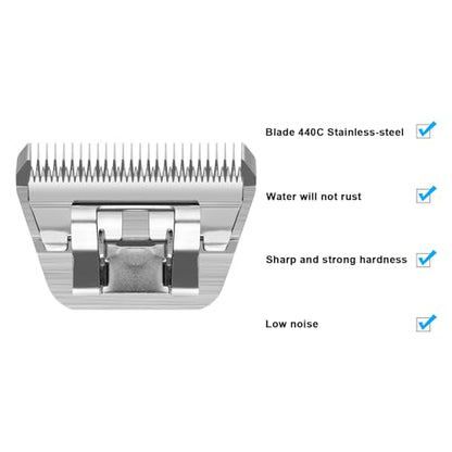 7FW Dog Grooming Wide Blade,Detachable Pet Dog Grooming Blades,Compatible with Andis,Oster A5,Wahl km10 Clippers.Cutting Length 1/8 in(3.2mm) - color: 7FW-3.2mm