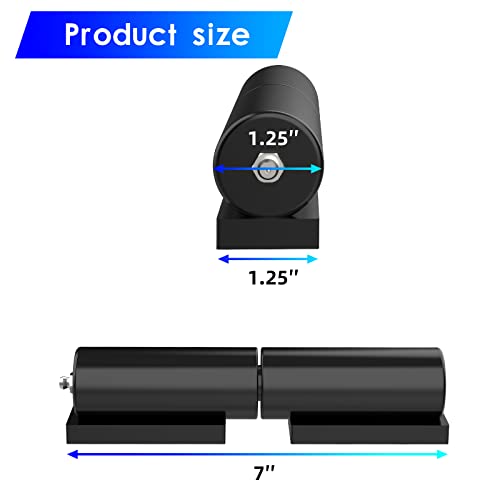 Heavy Duty Gate Hinges 7 Inches- 2 Pack Weld On Install Black Iron Barrel Hinge 900lbs Capacity for Swing Door Trailer Ramp Metal Driveway Gate Drive Gate - size: 7'' - 2 Pack