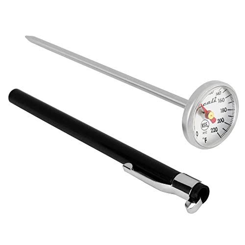 Escali AH2 Instant Read Small 1-inch Dial Thermometer Fahrenheit Protective Sheath Shatter Proof NSF Certified Commercial (5-inch Probe Length) - style: Dial