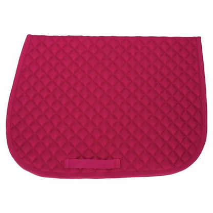 Dura-Tech All-Purpose Saddle Pads for Horses | Schooling Saddle Pad Square Cut | Equines Horse Saddle Pads | Polyester Fabric Blend | 23" Spine and 18" Drop Length - color: Magenta