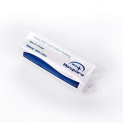 HOSPORA Medical Cotton Cast Padding Roll, 6 Inch x 8 feet, Individual Pack(Pack of 6) - size: 6x96 Inch (Pack of 6)