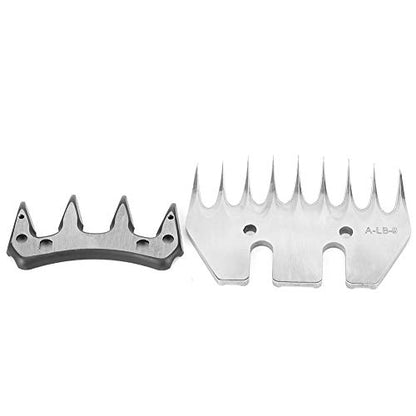 Walfront Sheep Clipper Blade 9 Tooth Straight Swing Replacement for Sheep Goat Shearing Combs Stainless Steel Cutter Head