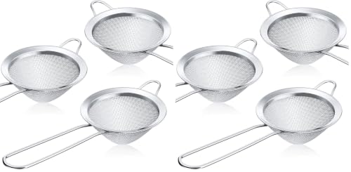 3 Pieces Cocktail Strainer Bar Strainer Fine Mesh Tea Strainer, 3.3 in (Pack of 2) - size: 3.3 Inches (Pack of 2)