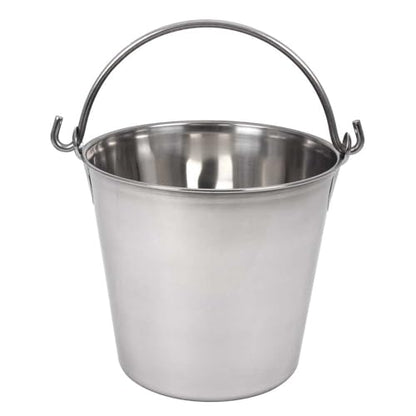 Lindy's 6-Quart Stainless Steel Bucket, Durable Seamless Bucket for Many Home Tasks, Carry Water or Milk, Fill with Food, Use as a Flower Pot, Cleaning Bucket, Table Centerpiece and Much More - size: 6 quarts
