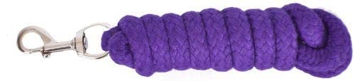 8' Braided Cotton Lead Rope - color: Purple