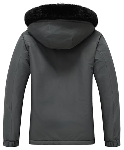 MOERDENG Women's Warm Winter Coat Insulated Snowboarding Jacket - color: Darkgrey, size: Medium