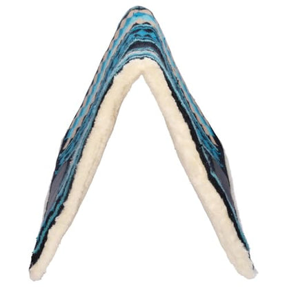 Billy Royal Fleece Bottom Contoured Saddle Pad - 34" x 40" | New Zealand Wool Top | 3/4" Felt Core | Contoured Fit | Hypoallergenic Fleece Lining | Weighs 8 lbs - color: Black/Burgundy/Rust