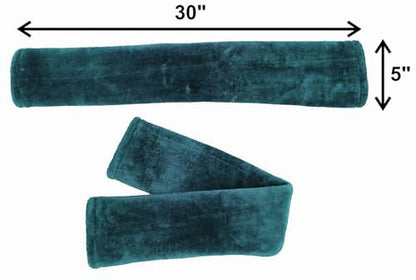 Majestic Ally Mink Fleece Girth/Cinch Cover, Soft Plush for Horse Riding Comfort, Breathable, Moisture-Wicking - color: Hunter Green