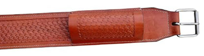 Western Leather Horse Roper Back Cinch Billets,Girth Saddle Billets Tack,Handcrafted Flank Saddle Cinch - color: Tan
