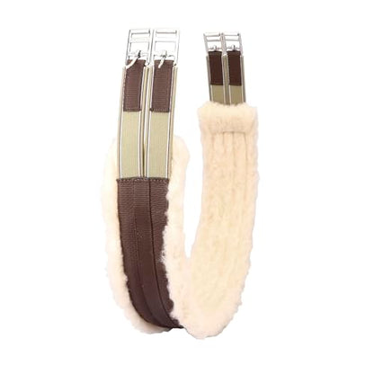 Fleece Padded Horse Girth 32" to 56" - color: Brown, size: 44"