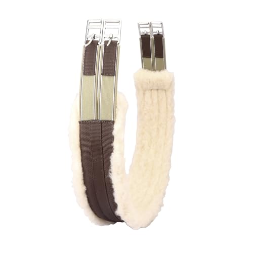 Fleece Padded Horse Girth 32" to 56" - color: Brown, size: 48"