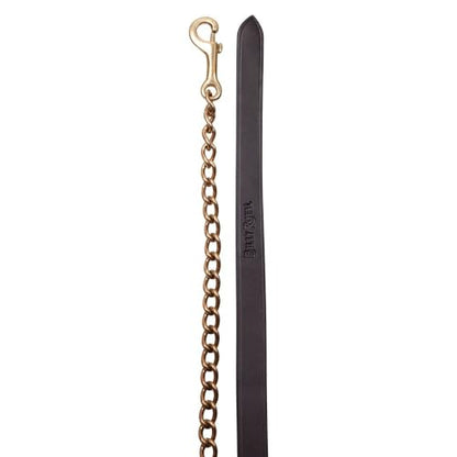 Schneiders Billy Royal 6' Havana Leather Horse Lead with 24" Brass Chain | 1" W x 6' L | Superior Horse Control | Matches Billy Royal Halters