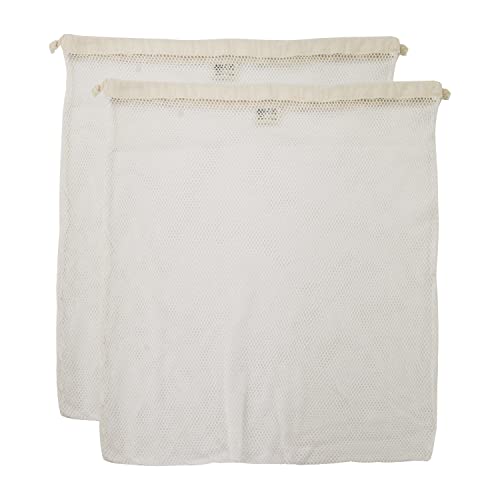 Simple Ecology Organic Cotton Mesh Laundry Bag – X-Large 2-Pack | Protects Sweaters, Jackets & Hoodies • GOTS Certified • Microplastics-Free - size: X-Large 2-pack