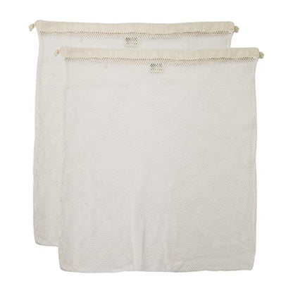Simple Ecology Organic Cotton Mesh Laundry Bag – X-Large 2-Pack | Protects Sweaters, Jackets & Hoodies • GOTS Certified • Microplastics-Free - size: X-Large 2-pack