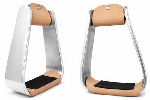 Horse Saddle Stirrups Western Saddle Aluminum Angled Slanted Bell 51223