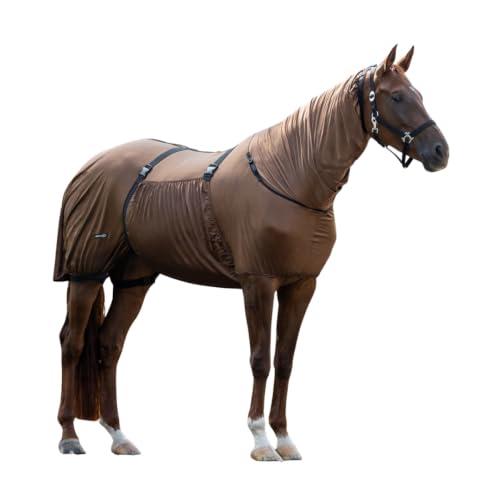 QHP Horse Fly Sheet | Sweet Itch Rug - color: Brown, size: 77 inch