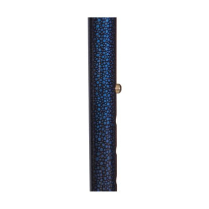 DMI Lightweight Aluminum Adjustable Walking Cane with Derby-Top Handle for Men and Women - color: Blue Ice, size: Pack of 1