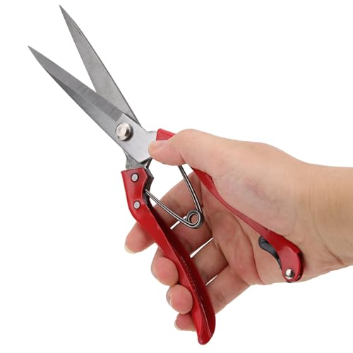 Multifunctional Hand Shears, Heavy Duty Iron Steel Wool Shears for Sheep Goat Leather Grass, with Non Slip Handle, for Veterinary Kitchen Farm Use