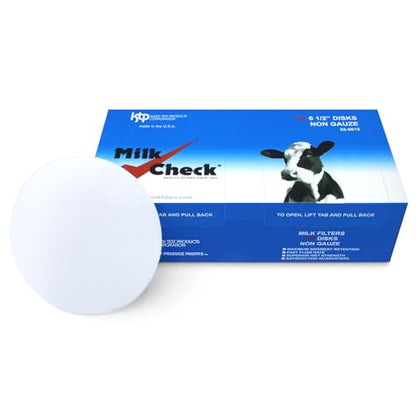 Milk Check - Premium Milk Filter Disks 6 ½" [Carton - 300 Filters]
