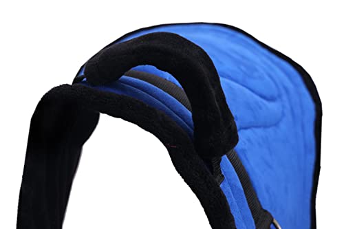 Majestic Ally Padded Suede Leather Bareback Pad Horse Riding Pad with Non Slip Breathable Girth & Stirrups - color: Royal Blue