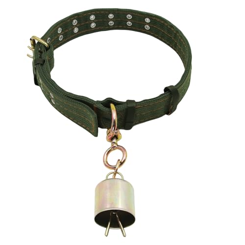 39.4 Inch Heavy Duty Adjustable Cow Collar with Anti-Lost Cow Bell - size: 39.4 Inch