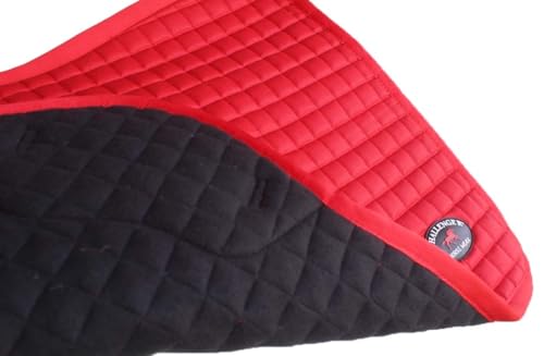 Horse Contoured English Quilted Lightweight All-Purpose Saddle Pad 72TS34 - color: Red